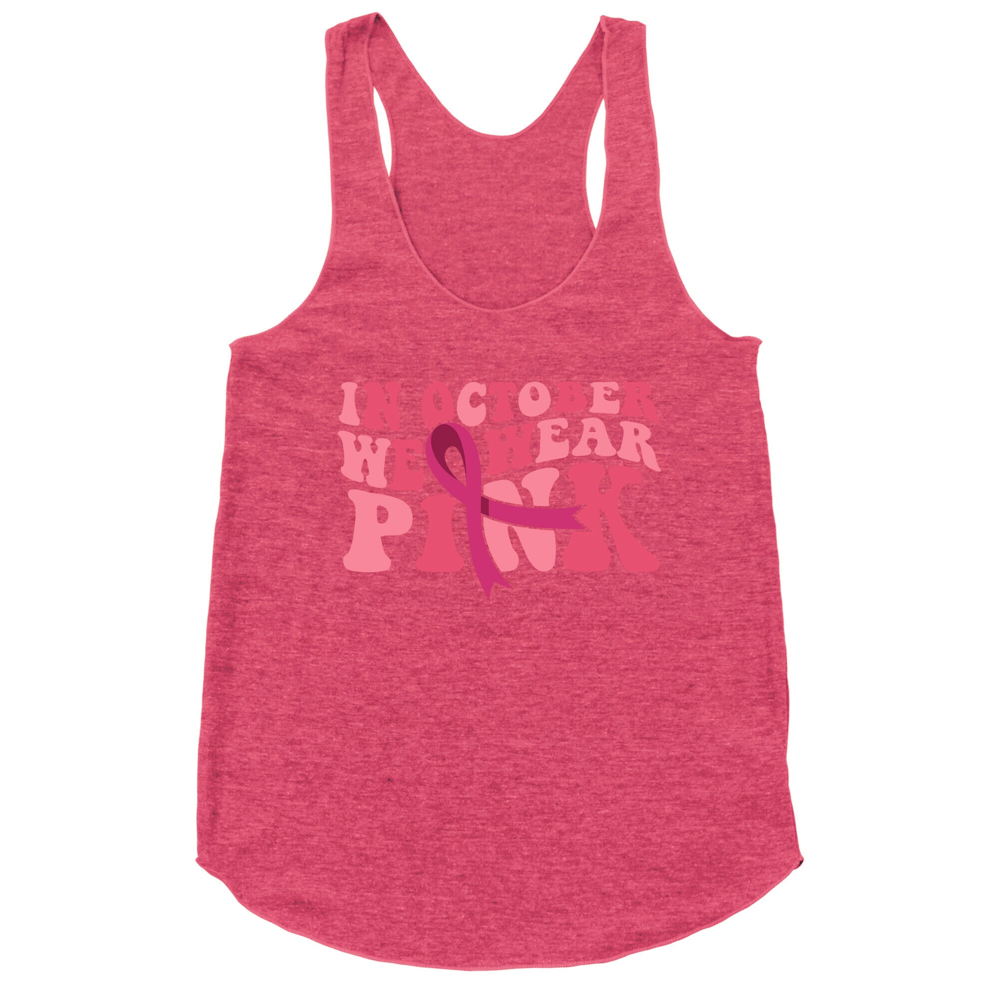Pink Ribbon Breast Cancer Awareness Racerback Tank